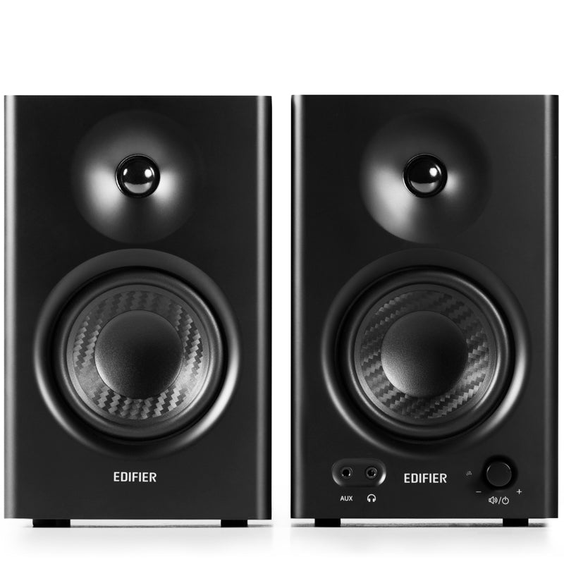 Edifier MR4 Studio Monitor - Smooth Frequency, 1' Silk Dome Tweeter, 4'  Diaphragm Woofer, Wooden, RCA TRS, AUX, Ideal for Content Creators -Black Edifier MR4 Studio Monitor - Smooth Frequency, 1' Silk Dome Tweeter, 4'  Diaphragm Woofer, Wooden, RCA TRS, AUX, Ideal for Content Creators -Black